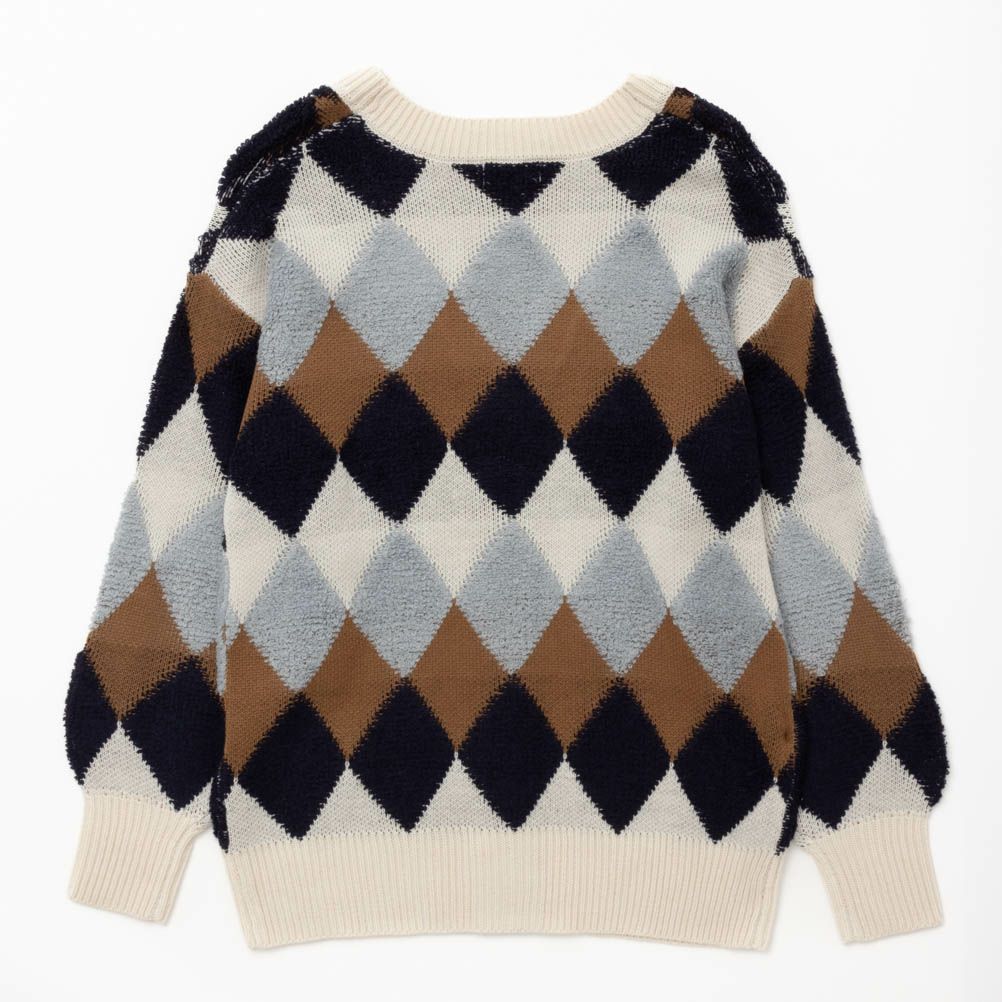 NAVY アーガイルカーディガン レディース商品画像-10