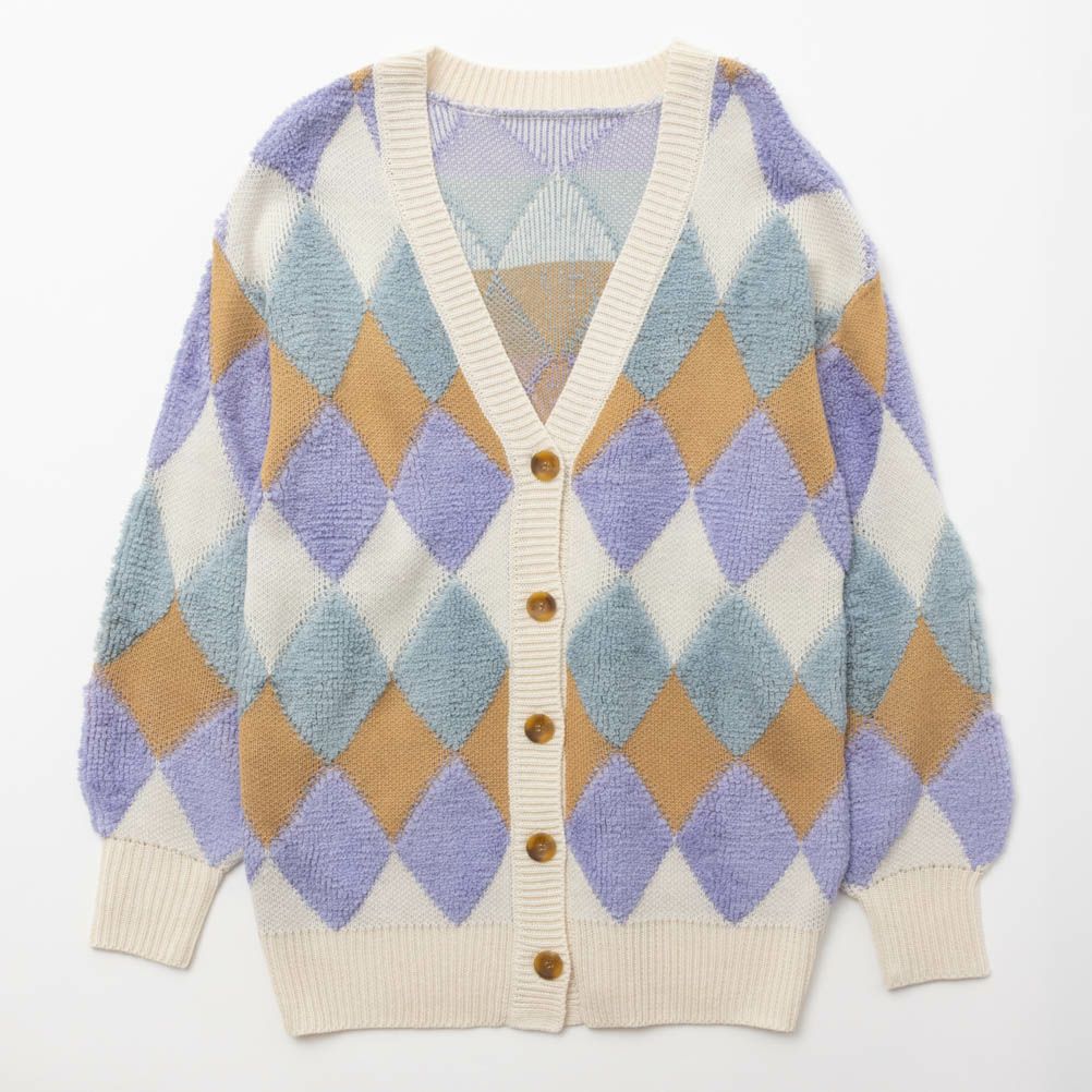 NAVY アーガイルカーディガン レディース商品画像-12