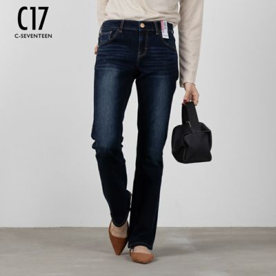 C17  ストレートデニムパンツ レディース