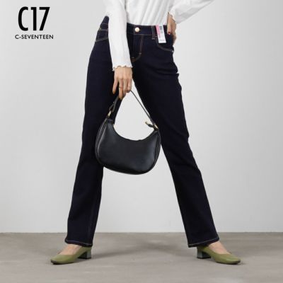 C17  ストレートデニムパンツ レディース
