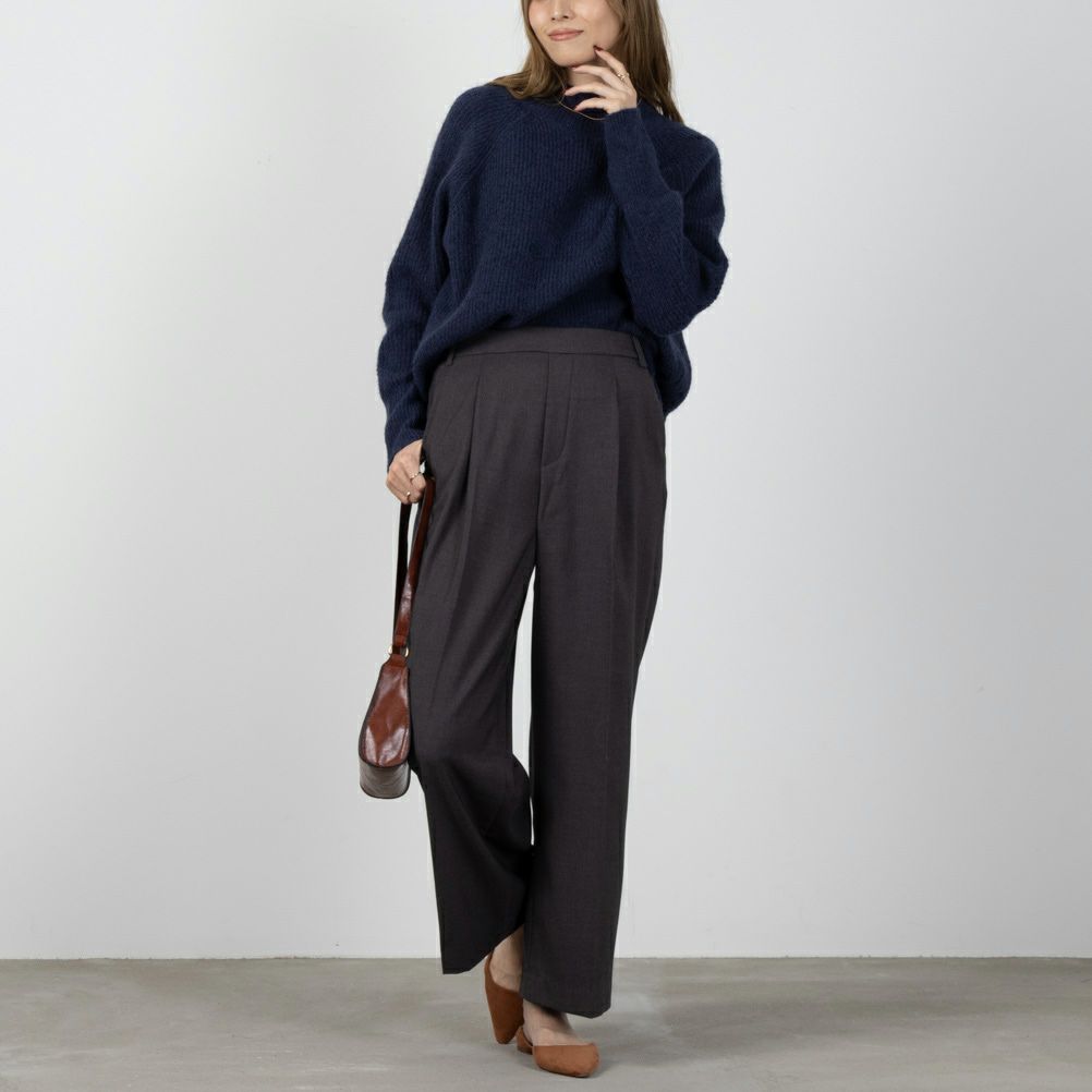 NAVY ウィークストレッチワイドパンツ レディース商品画像-8