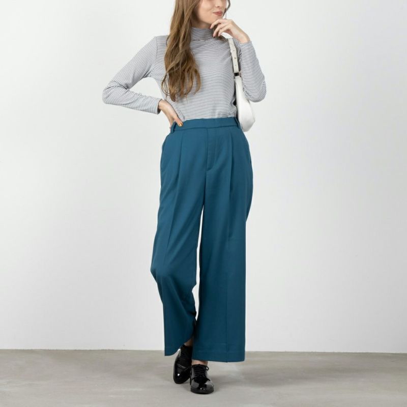 NAVY  ウィークストレッチワイドパンツ レディース商品画像-10