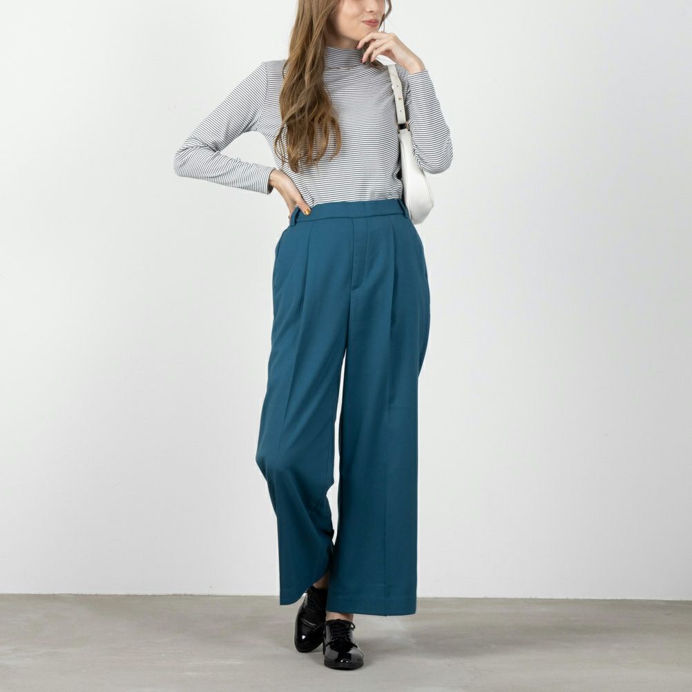 NAVY  ウィークストレッチワイドパンツ レディース商品画像-10