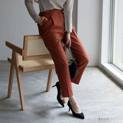 NAVY  ウィークストレッチテーパードパンツ レディース