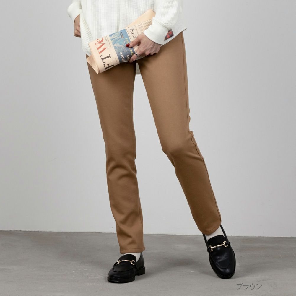 NAVY 温℃ 裏起毛スキニーパンツ 抗ピル加工 静電気抑制加工 着膨れしにくい レディース商品画像-5