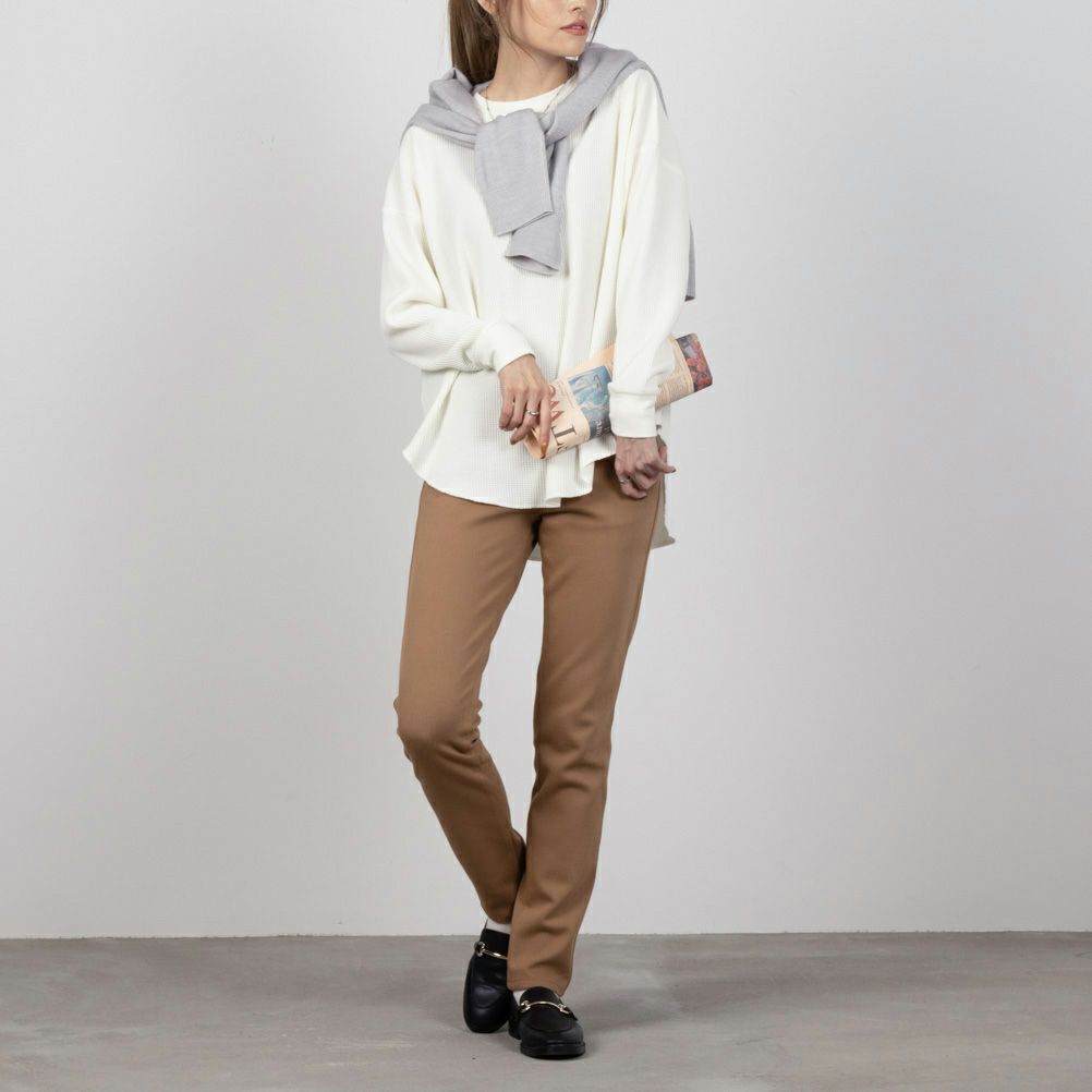 NAVY 温℃ 裏起毛スキニーパンツ 抗ピル加工 静電気抑制加工 着膨れしにくい レディース商品画像-12