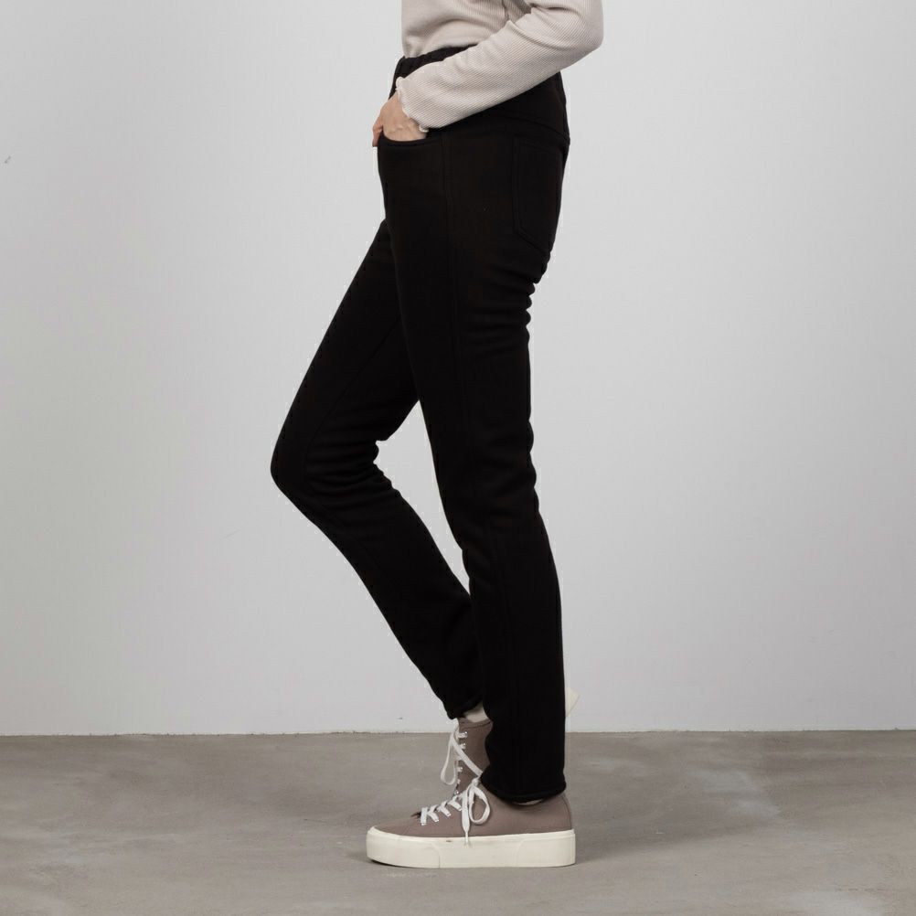 NAVY 温℃ モコモコスキニーパンツ レディース
