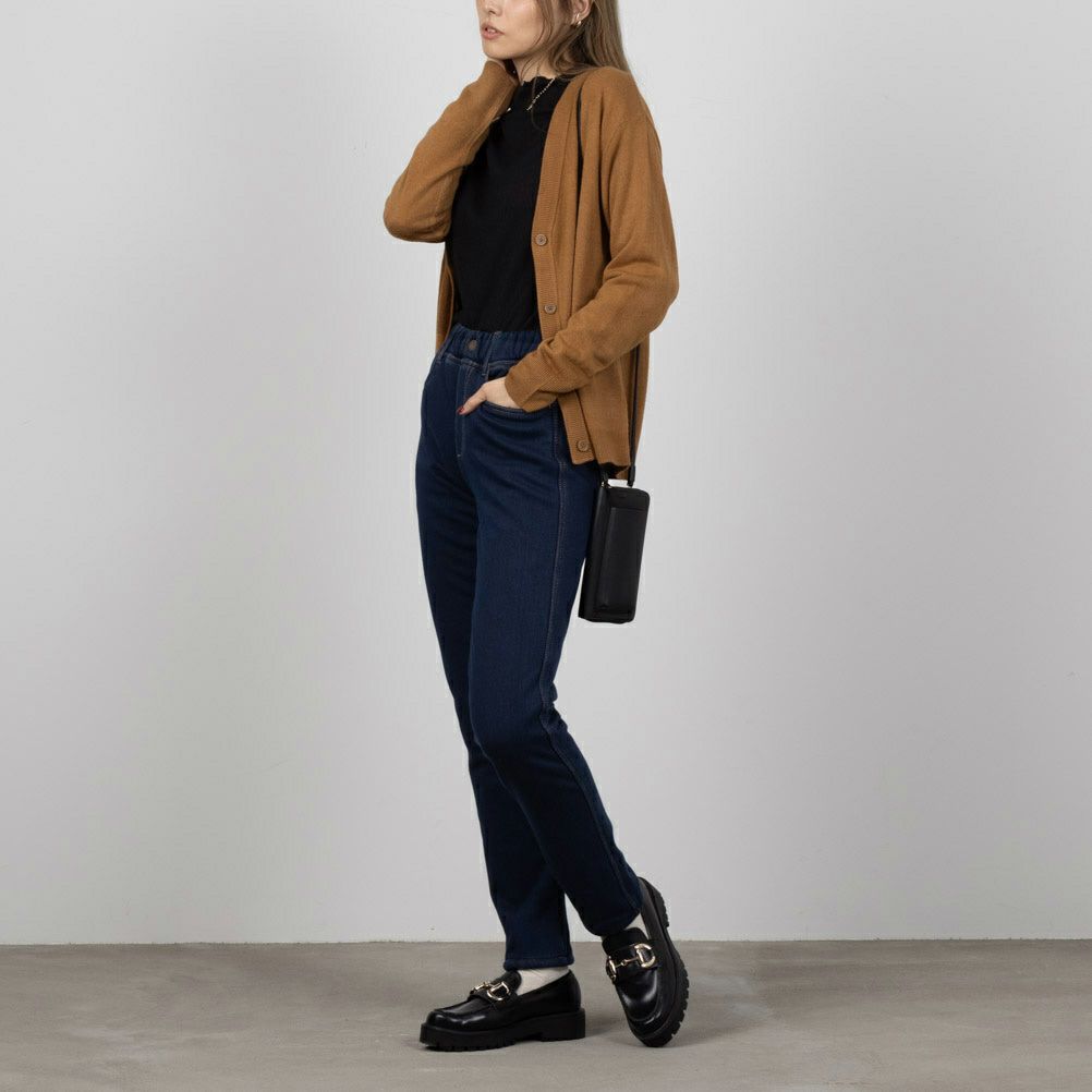 NAVY 温℃ モコモコスキニーパンツ レディース