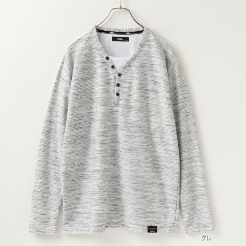 MOSSIMO Yヘンリーネック長袖Tシャツ メンズ