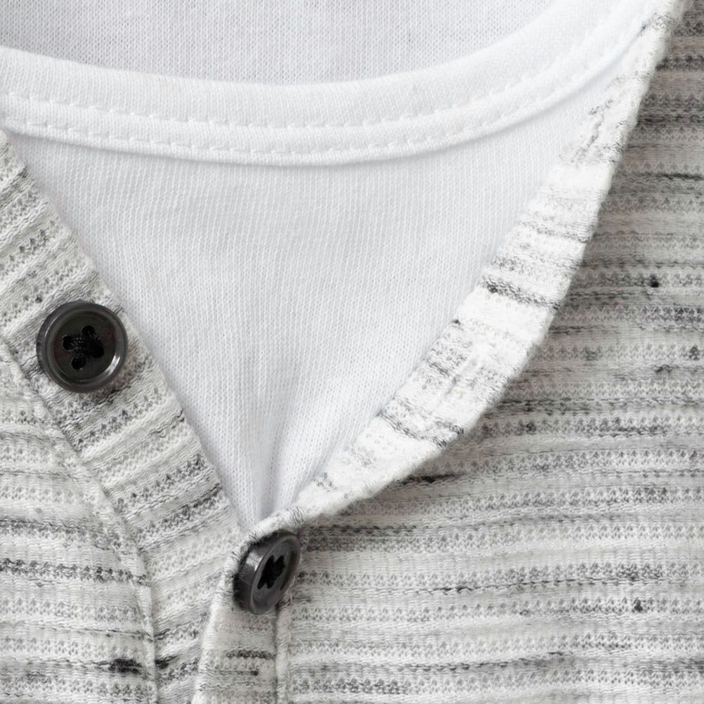 MOSSIMO Yヘンリーネック長袖Tシャツ メンズ