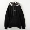 MOSSIMO ポンチ素材 フードロゴパーカー メンズ