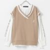 KANGOL ポンチ素材 ベスト長袖Tシャツレイヤードアンサンブル キッズ