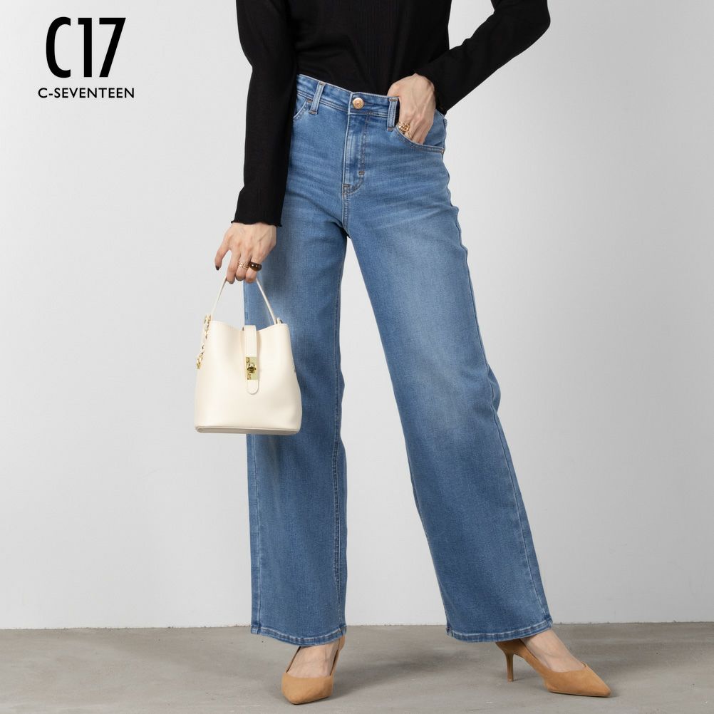 C17 ベーシックワイドパンツ レディース
