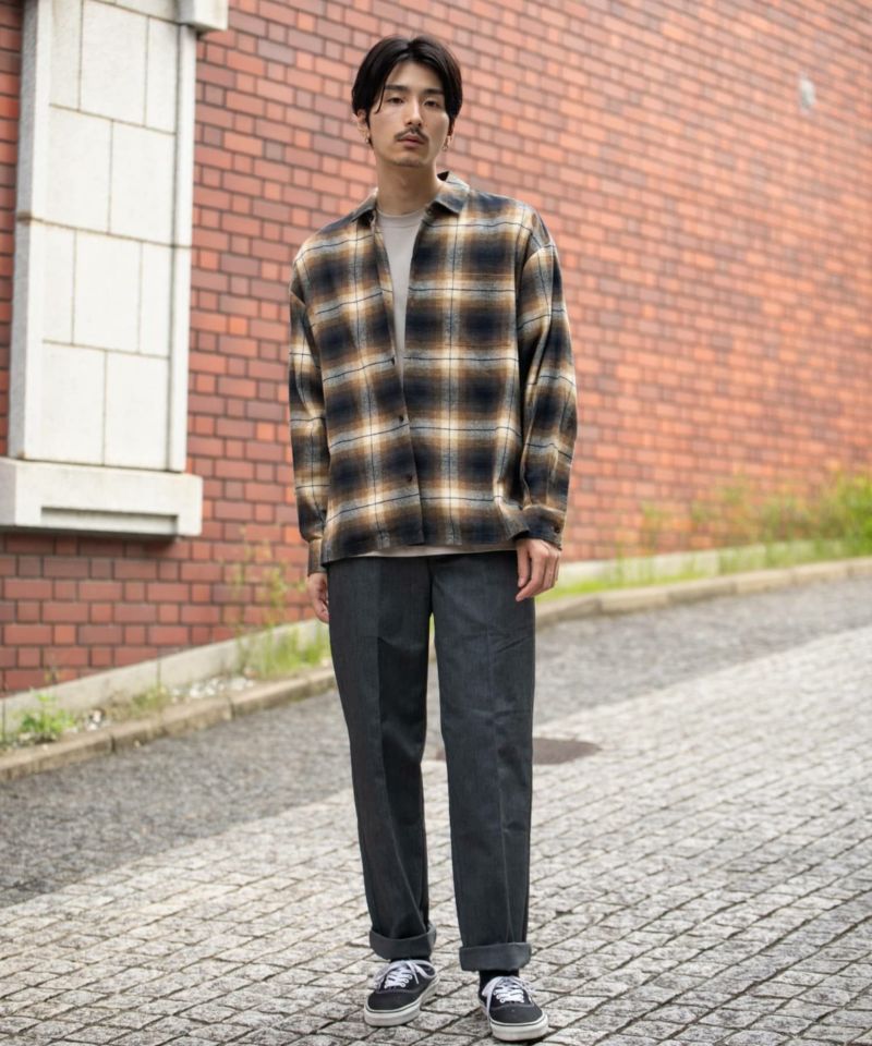 MOSSIMO オンブレチェックシャツ メンズ