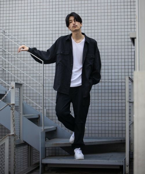 MOSSIMO バルーンスリーブシャツアンサンブル メンズ商品サムネイル-5