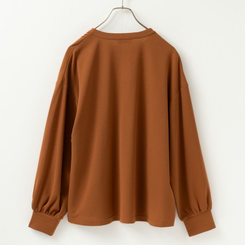 NAVY  梨地ストレッチピンタックプルオーバー レディース商品画像-10