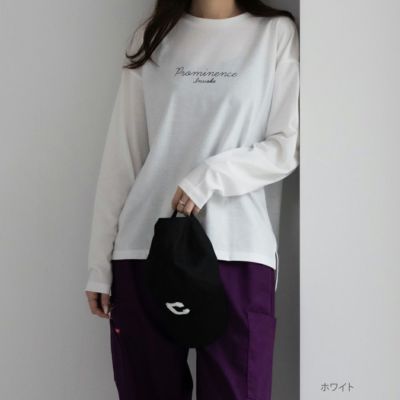 T-GRAPHICS ロゴプリント長袖Tシャツ レディース