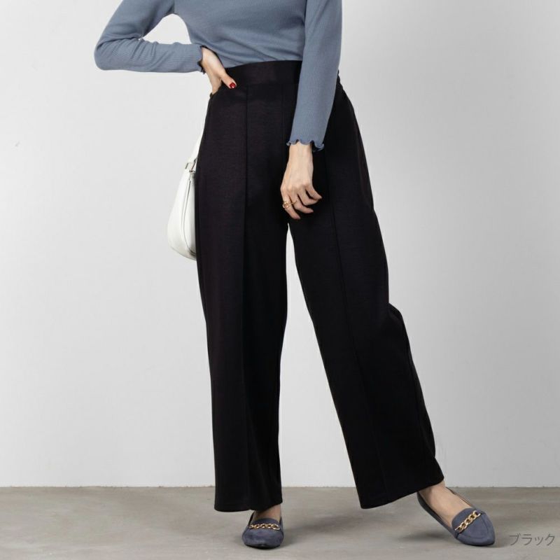 NAVY  ツイルワイドパンツ レディース商品画像-2