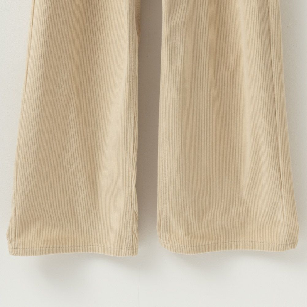 NAVY ベルト付きコーデュロイペーパーバッグパンツ レディース