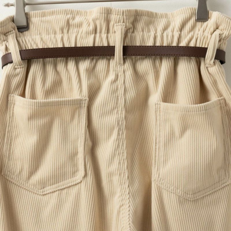 NAVY ベルト付きコーデュロイペーパーバッグパンツ レディース商品画像-16