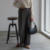 ウーリッシュヘリンボンワイドパンツ レディース
