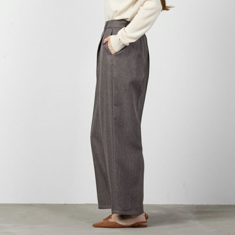 ウーリッシュヘリンボンワイドパンツ レディース商品画像-4