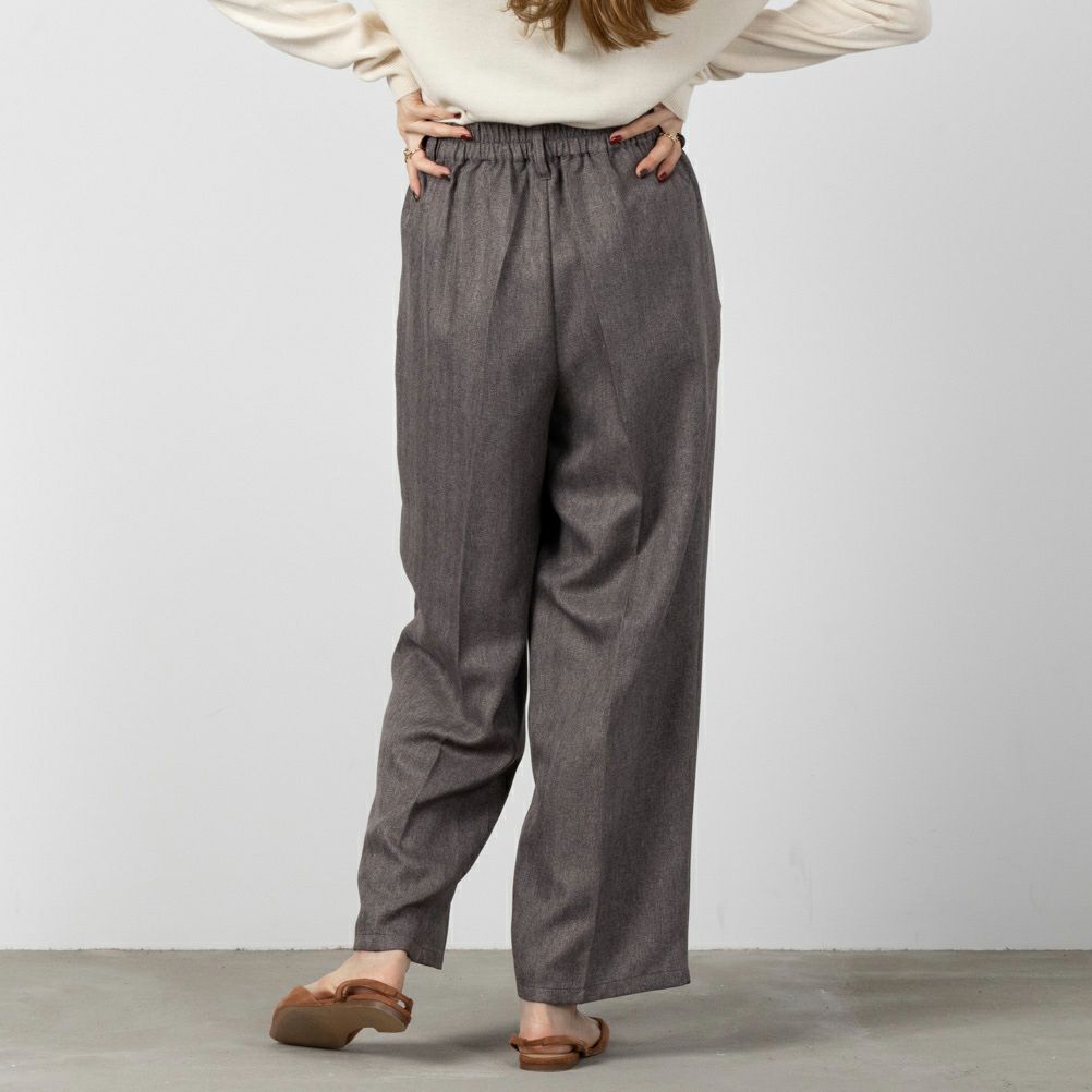 ウーリッシュヘリンボンワイドパンツ レディース商品画像-5