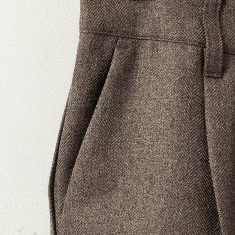 ウーリッシュヘリンボンワイドパンツ レディース商品画像-11