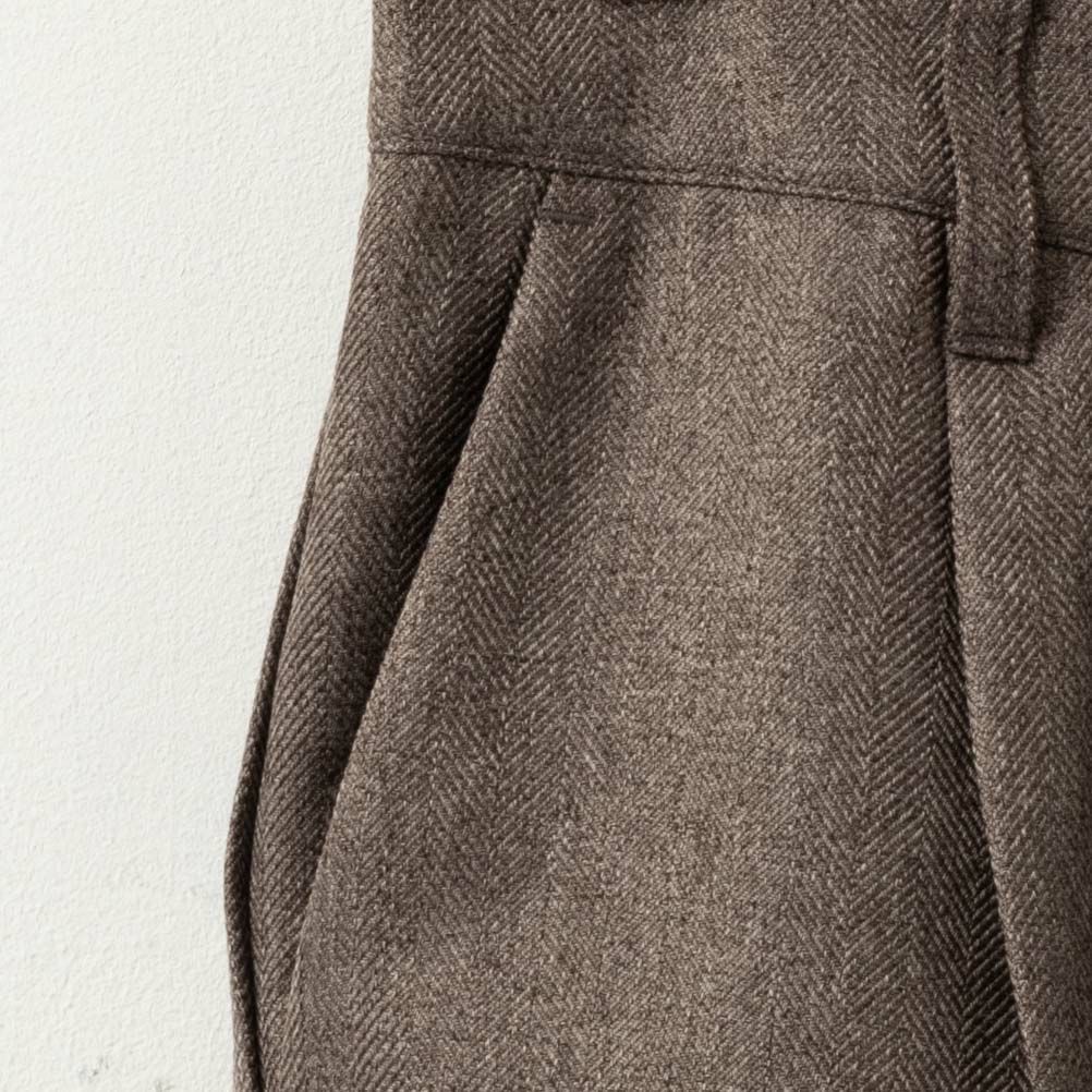 ウーリッシュヘリンボンワイドパンツ レディース商品画像-11