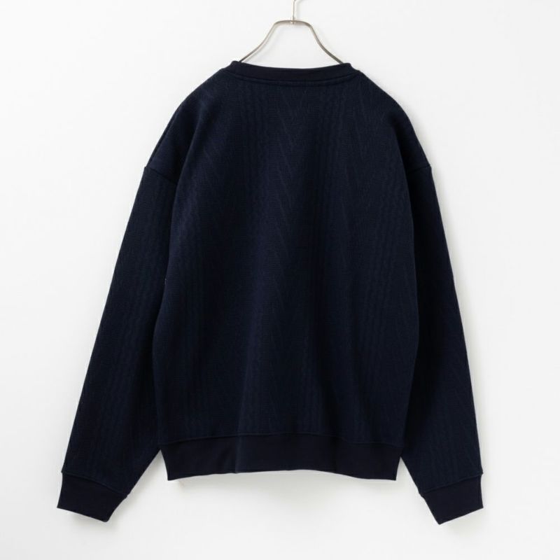 CONVERSE  裏起毛ケーブルワンポイトトレーナー メンズ商品画像-4