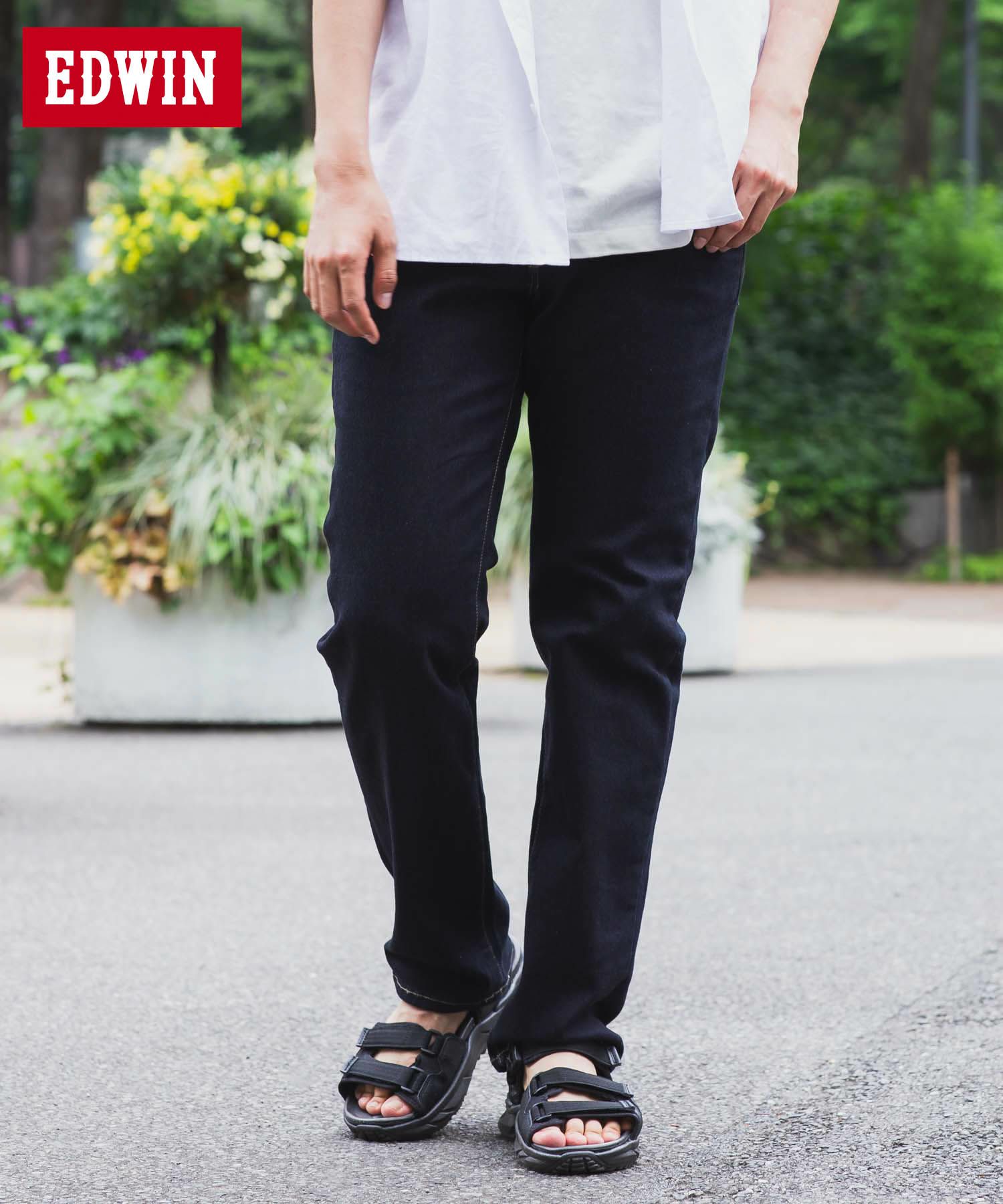 EDWIN ストレートデニムパンツ メンズ