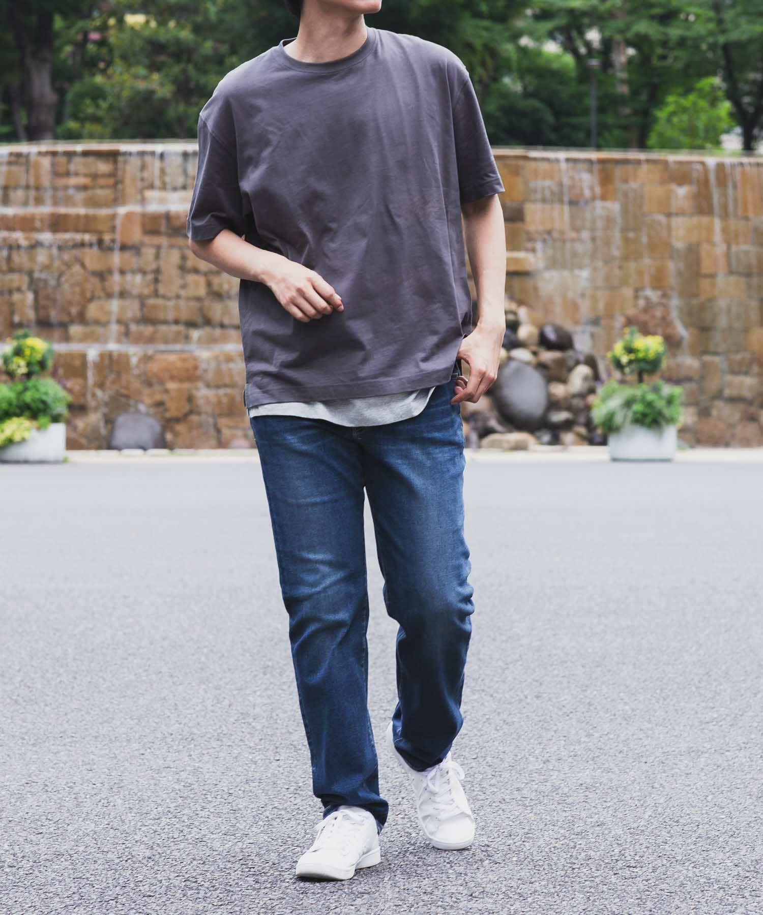 EDWIN ストレートデニムパンツ メンズ
