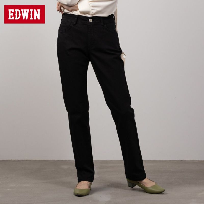 EDWIN インターナショナルベーシック ゆったりストレートパンツ レディース