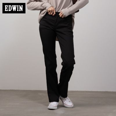 EDWIN  ハタラクロ ストレートパンツ レディース