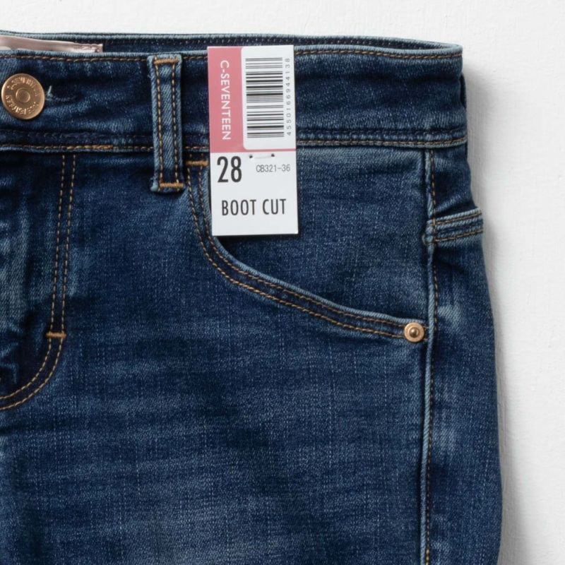 C17 ベーシックブーツカットパンツ レディース
