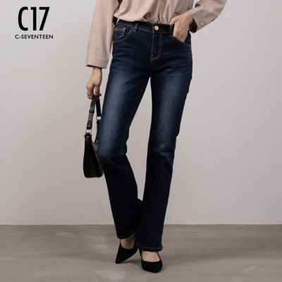 C17 ベーシックブーツカットパンツ レディース