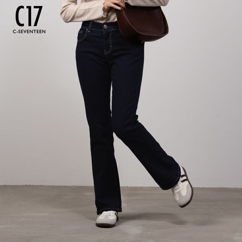 C17  ベーシックブーツカットパンツ レディース商品画像-1