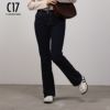 C17 ベーシックブーツカットパンツ レディース