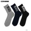 CONVERSE クルーソックス バックロゴ 3足組 メンズ