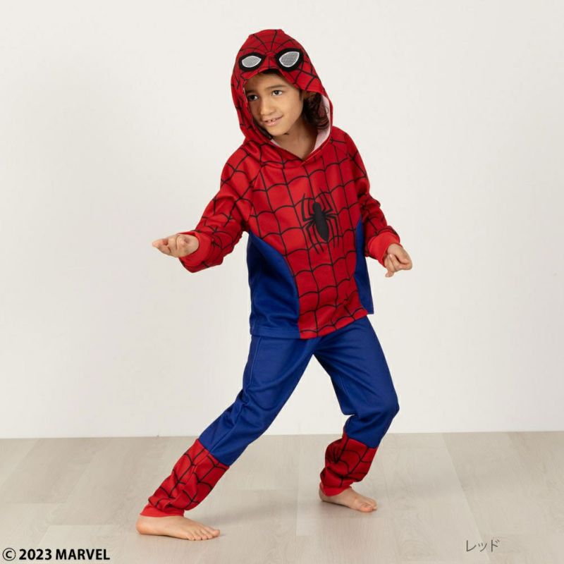 新品 スパイダーマン　パジャマ　上下セット　長袖　綿100％男女兼用130サイズ