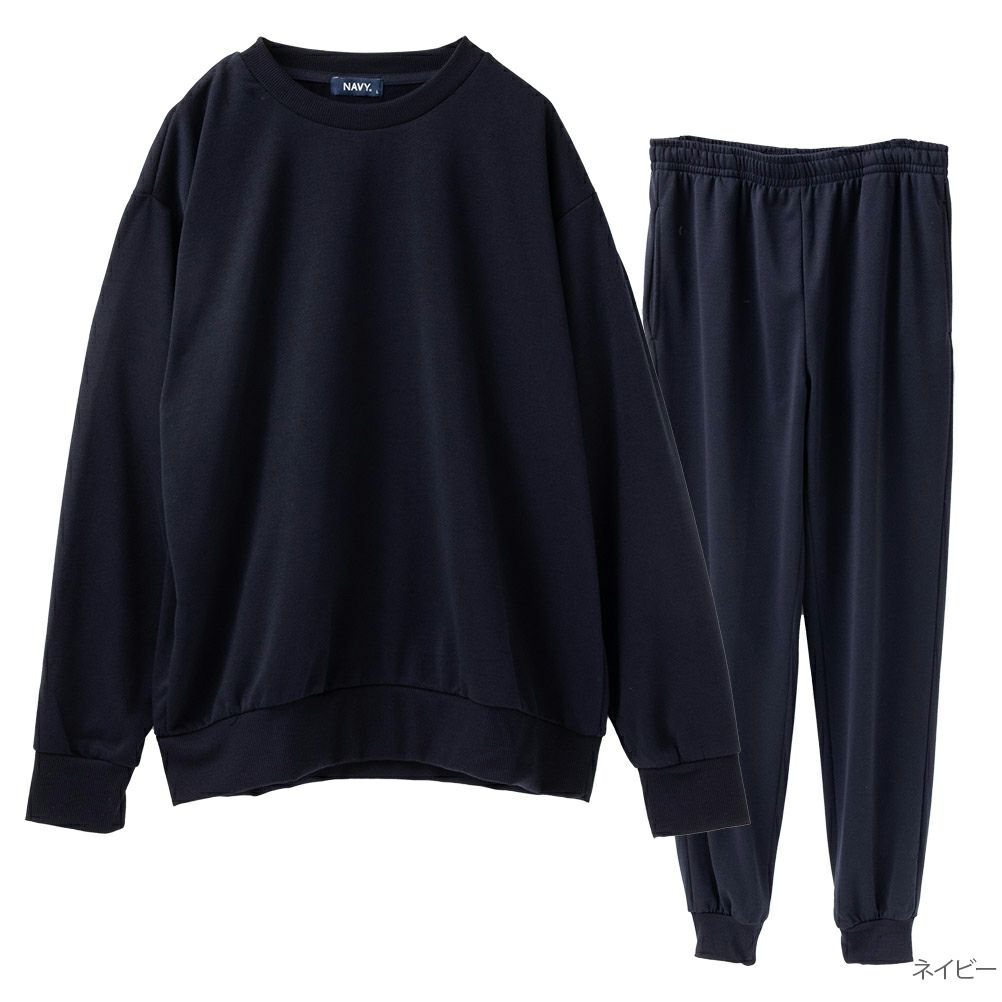 NAVY  裏毛セットアップ速乾ルームウェア ユニセックス商品サムネイル-4