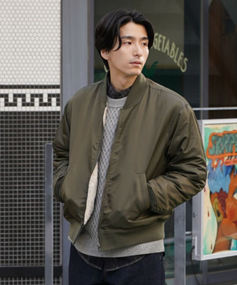 NAVY MA-1タイプリバーシブルジャケット メンズ商品画像-17