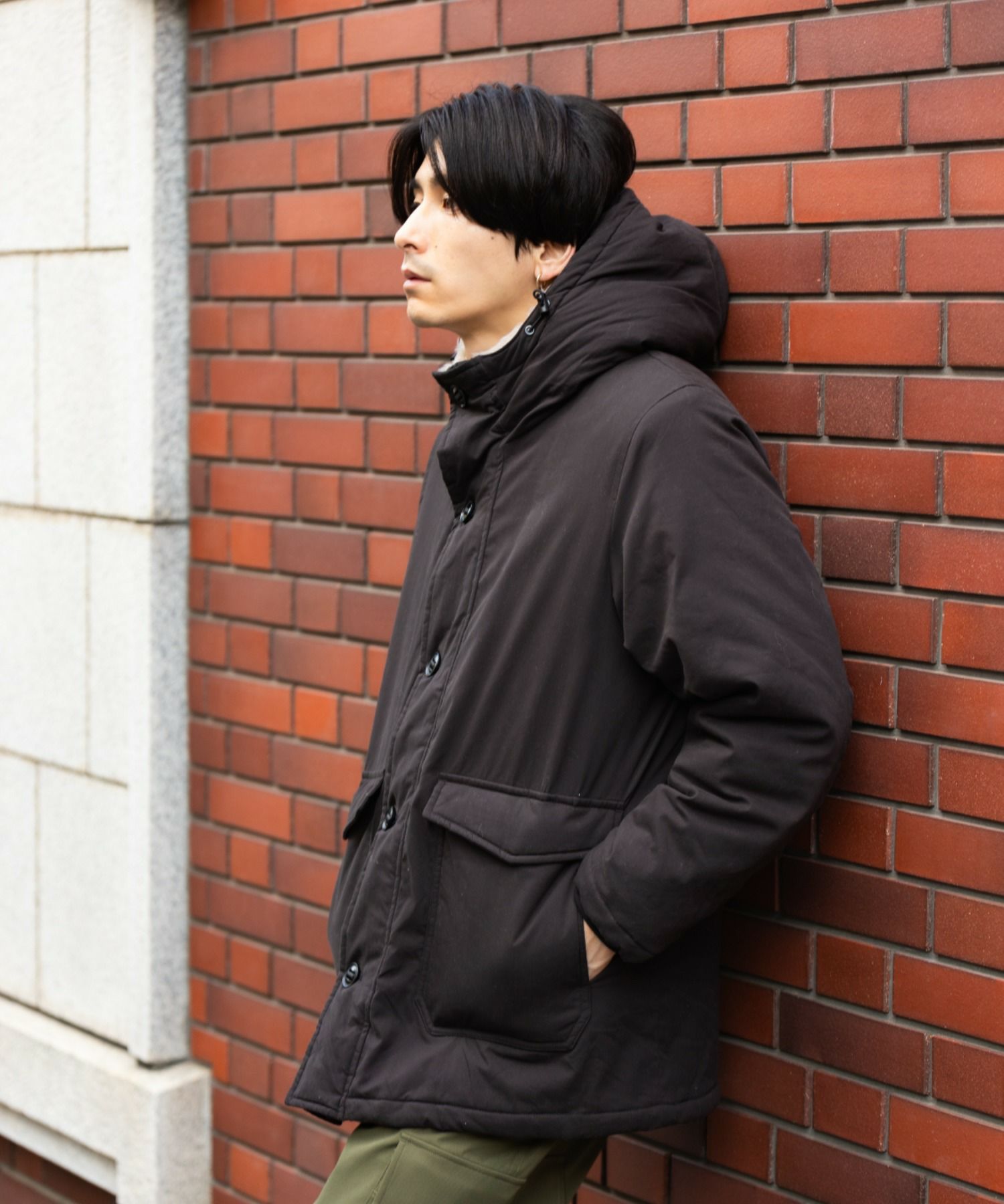 NAVY ミリタリーフードコート メンズ商品画像-7