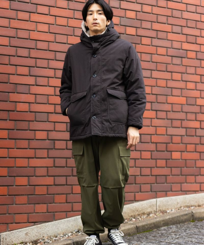 NAVY  ミリタリーフードコート メンズ商品画像-8