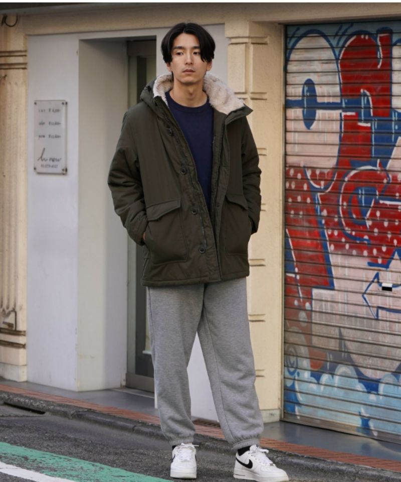 NAVY  ミリタリーフードコート メンズ商品画像-12