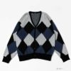 MOSSIMO  アーガイル柄Vネックカーディガン メンズ商品サムネイル-2