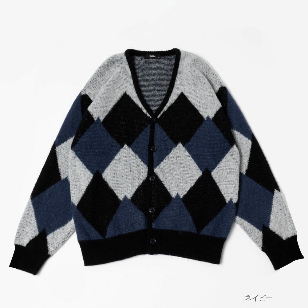 [さらに50%OFF]MOSSIMO  アーガイル柄Vネックカーディガン メンズ商品サムネイル-2