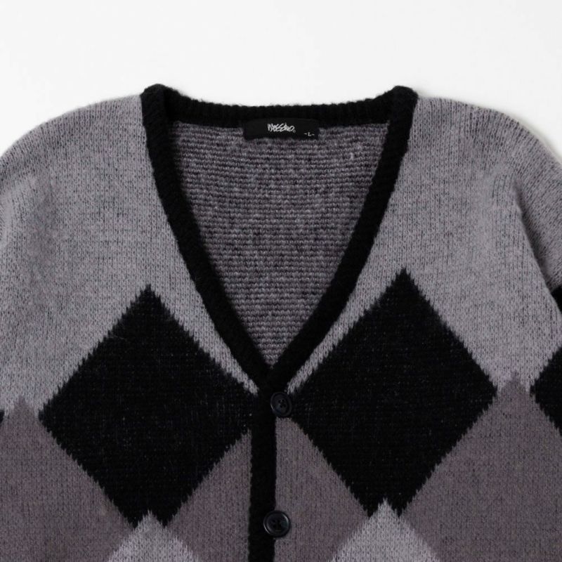 [さらに50%OFF]MOSSIMO  アーガイル柄Vネックカーディガン メンズ商品画像-4