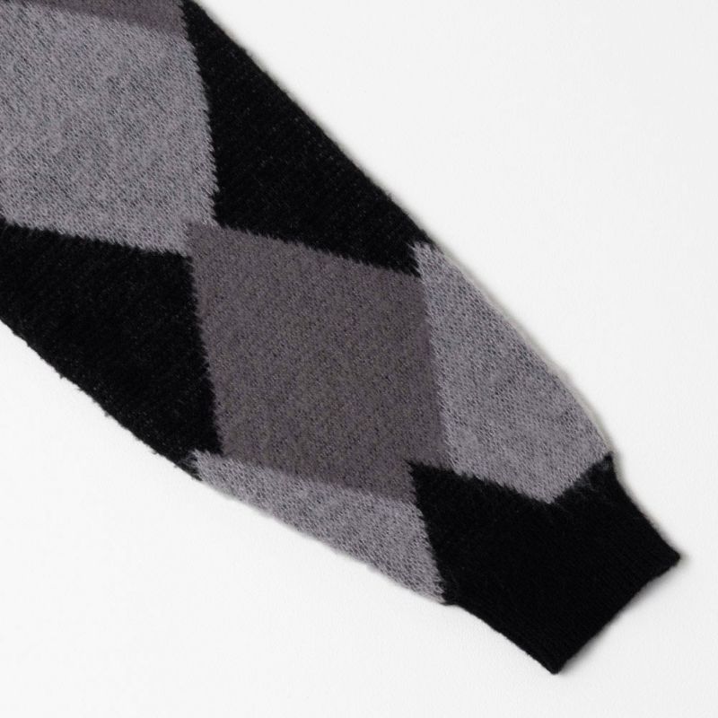 MOSSIMO  アーガイル柄Vネックカーディガン メンズ商品画像-5