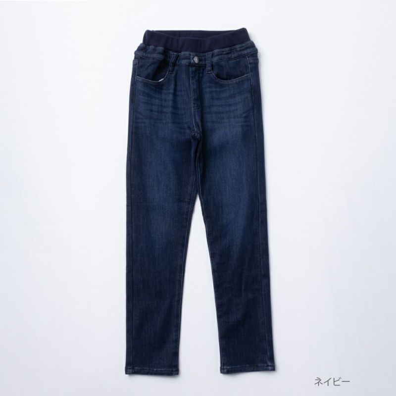 NAVY  温℃ デニムスキニーパンツ キッズ商品画像-1